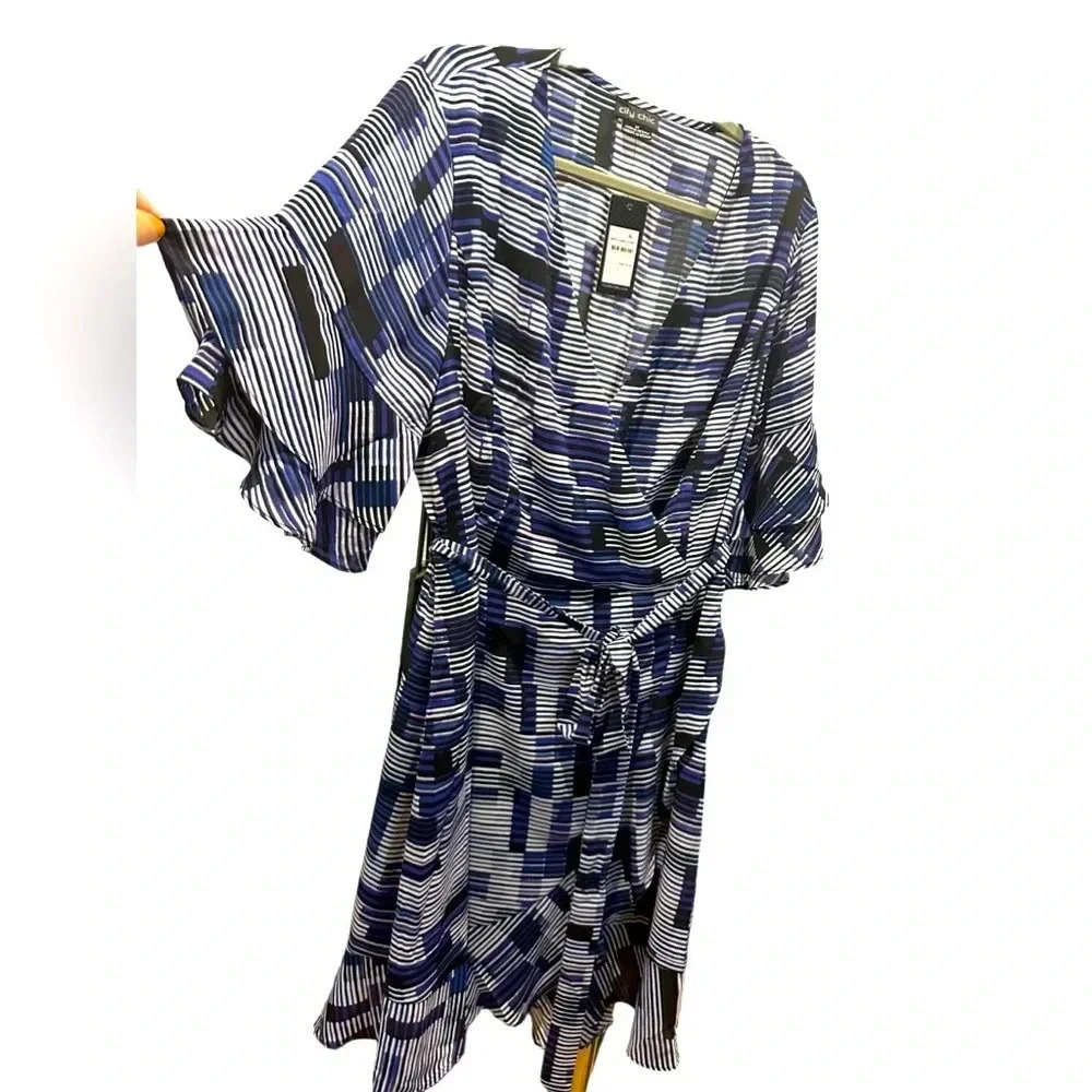 City Chic Isabela print dress size 18/M - Picture 5 of 13